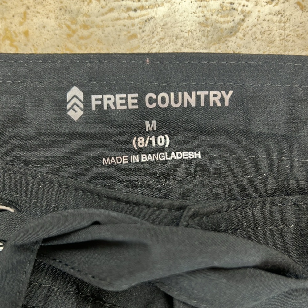 Free Country black beach 2 boardwalk Bermuda shorts size medium - Picture 2 of 9